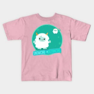 Snowcial distancing Kids T-Shirt